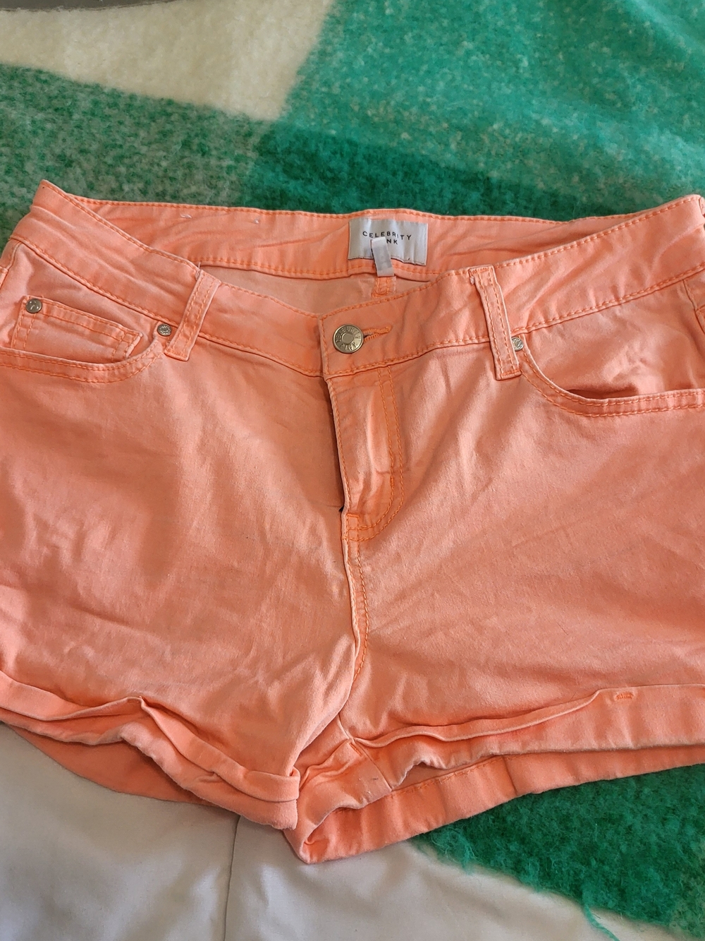 Celebrity Pink Coral Cotton Blend Women’s Shorts